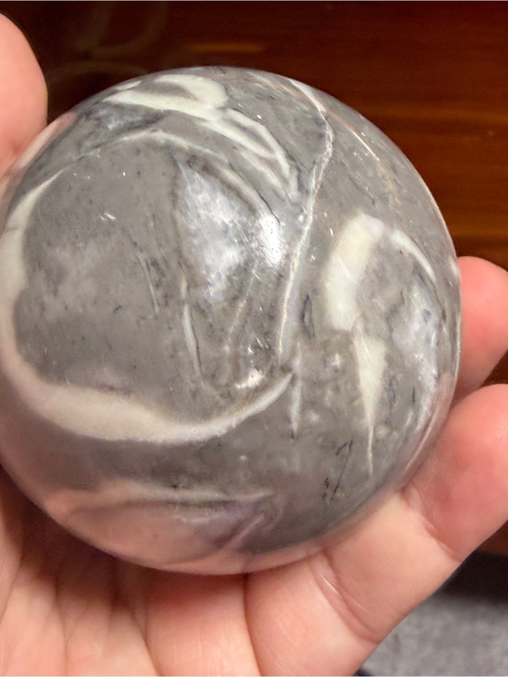 Shell jasper crystal sphere - Picture 8 of 9
